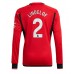 Manchester United Victor Lindelof #2 Hemma matchtröja 2023-24 Långärmad Billigt